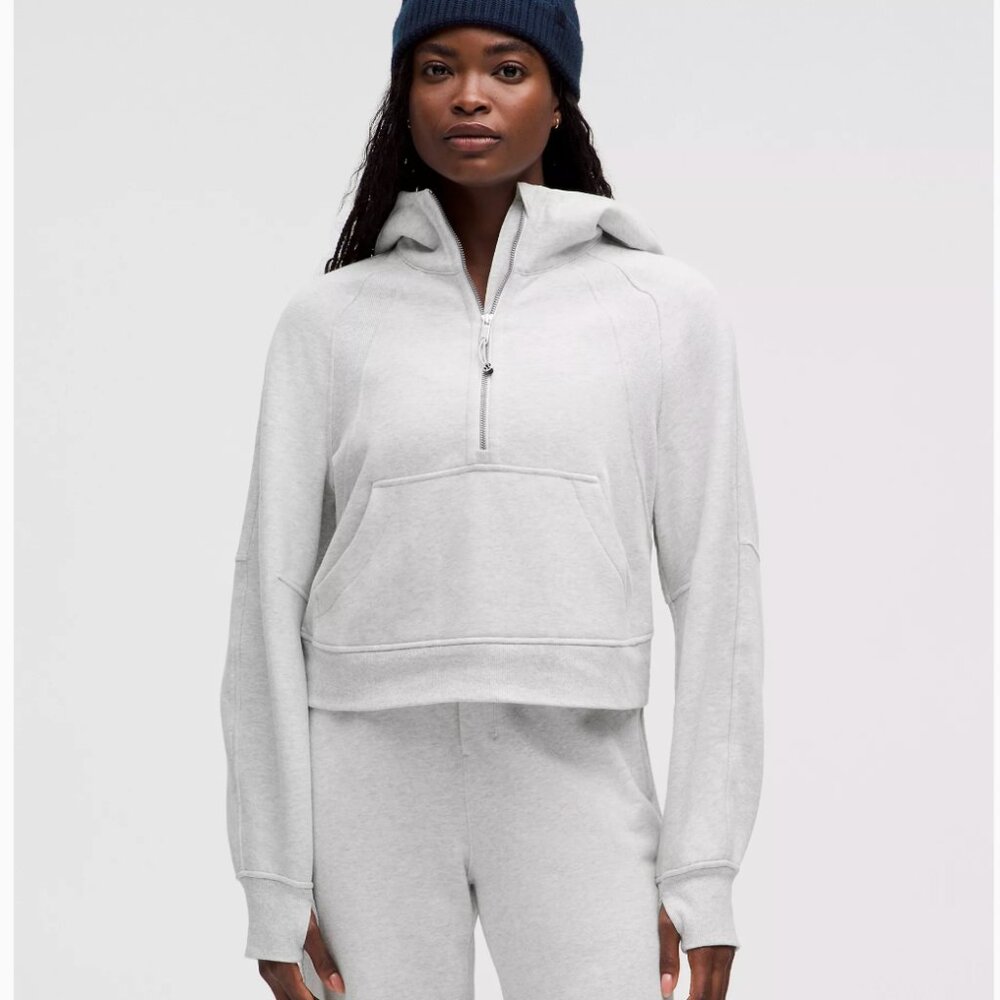lululemon Scuba Oversized Half-Zip Hoodie XS/S | Heathered Ultra Light Grey